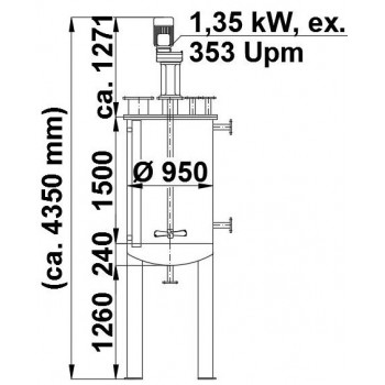 Rührwerksbehälter 1,2 cbm von Sielmann