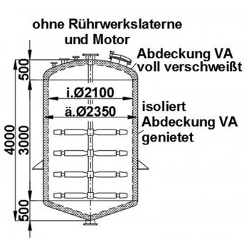 Rührwerksbehälter 10,9 cbm, isoliert von Sielmann