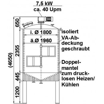 Rührwerksbehälter 7 cbm von Sielmann