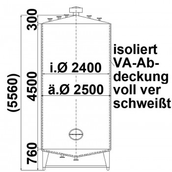 Edelstahlbehälter 20,8 cbm, isoliert von Sielmann