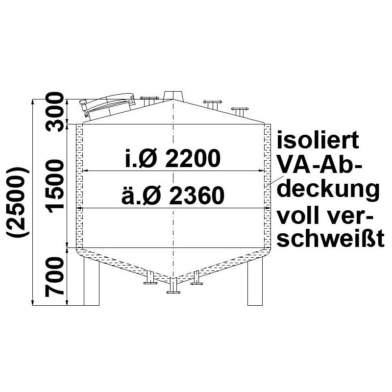 Best.-Nr. 4072 Edelstahlbehälter stehend