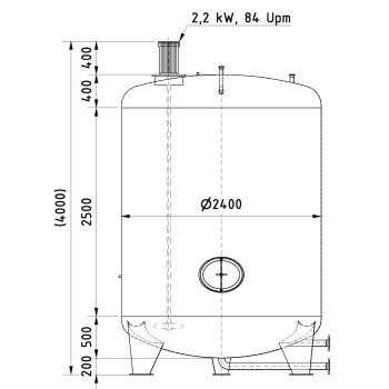 Rührwerksbehälter 12,5 cbm von Sielmann