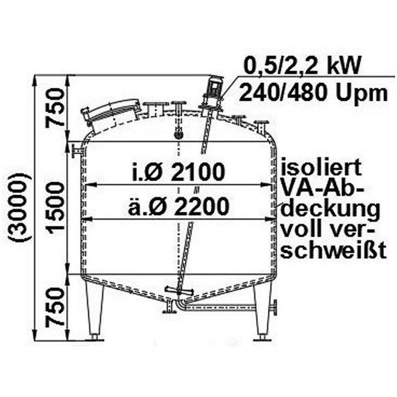 Edelstahlbehälter 5,5 cbm von Sielmann