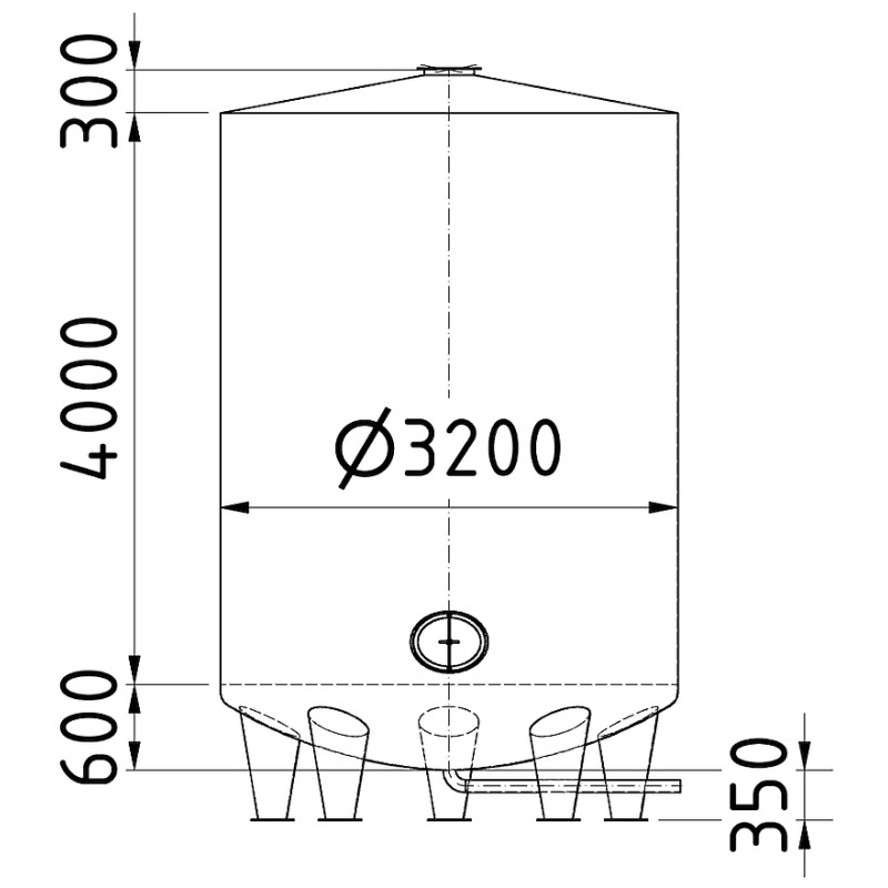 Edelstahlbehälter 37,5 cbm von Sielmann
