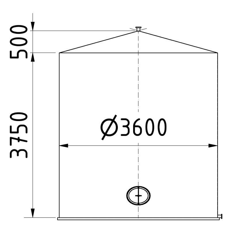 Edelstahlbehälter 38 cbm von Sielmann