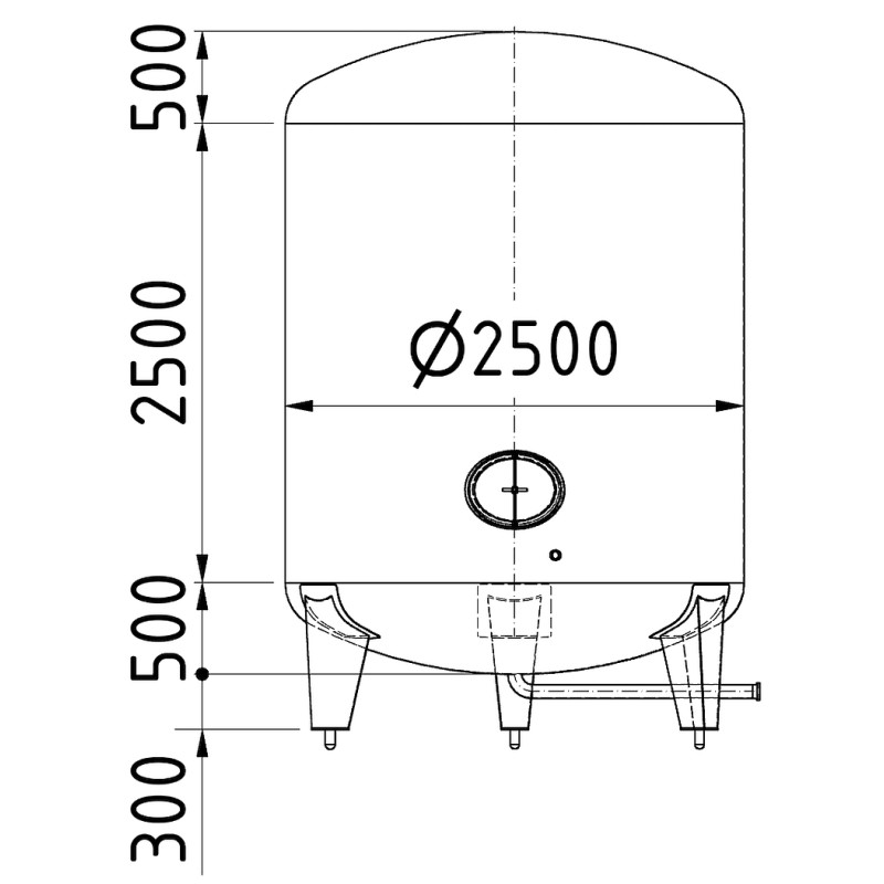 Edelstahlbehälter 15 cbm von Sielmann