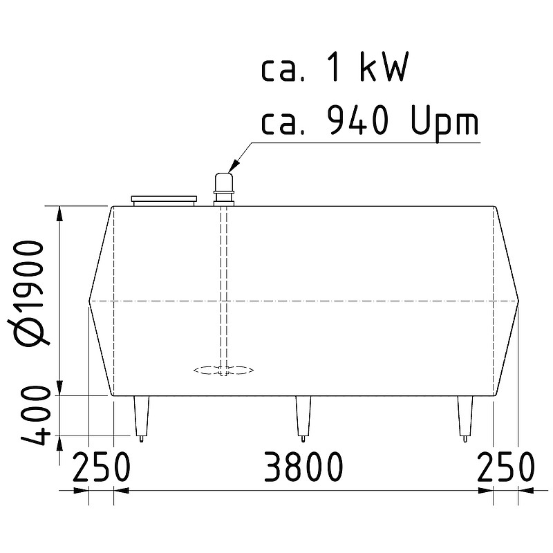 Edelstahlbehälter 10 cbm von Sielmann
