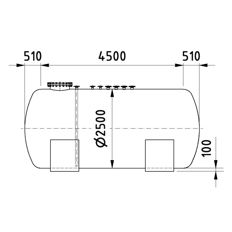 Edelstahlbehälter 25 cbm von Sielmann
