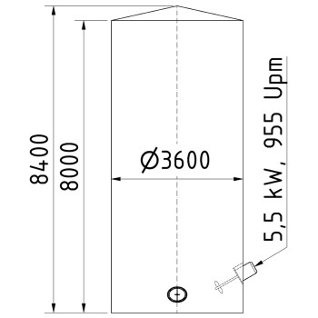 Edelstahlbehälter 0,24 cbm von Sielmann