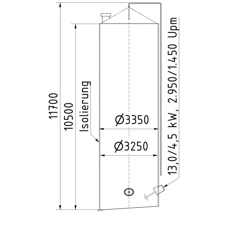 Edelstahlbehälter 80 cbm von Sielmann