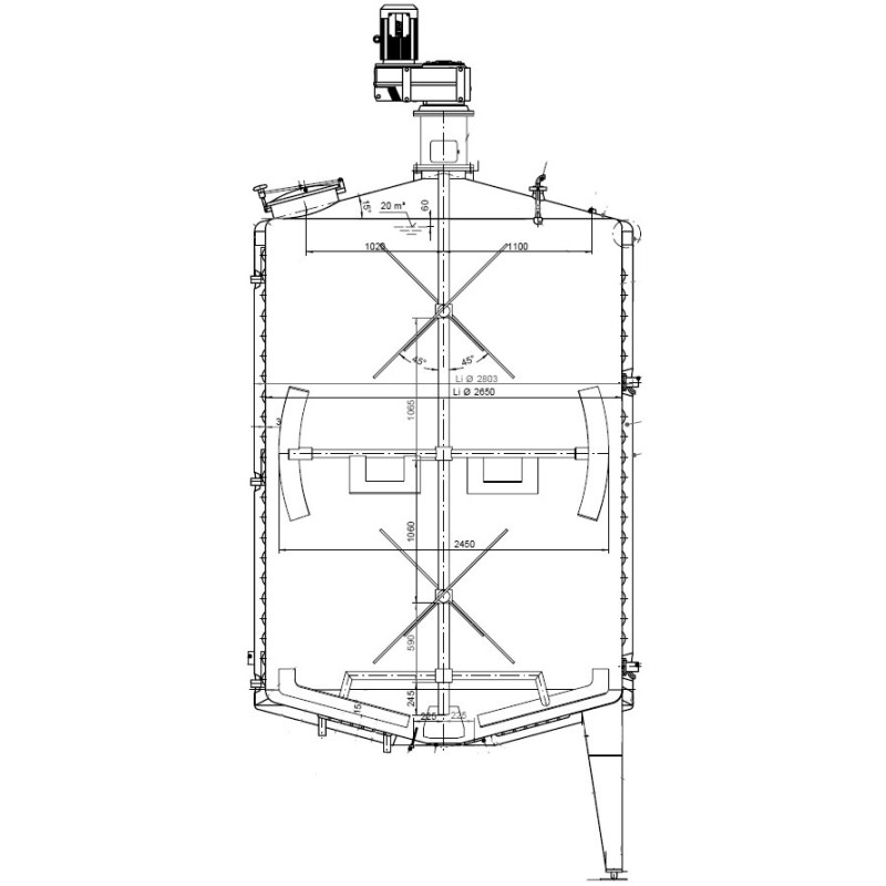 Rührwerksbehälter 20 cbm von Sielmann