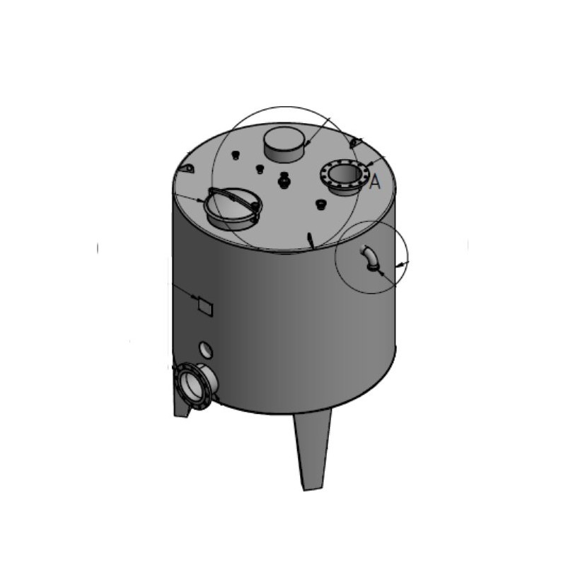 Edelstahlbehälter 3,4 cbm, ungebraucht von Sielmann