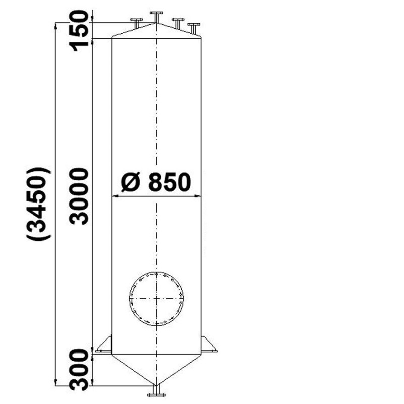 Edelstahlbehälter 1,8 cbm, hängend von Sielmann